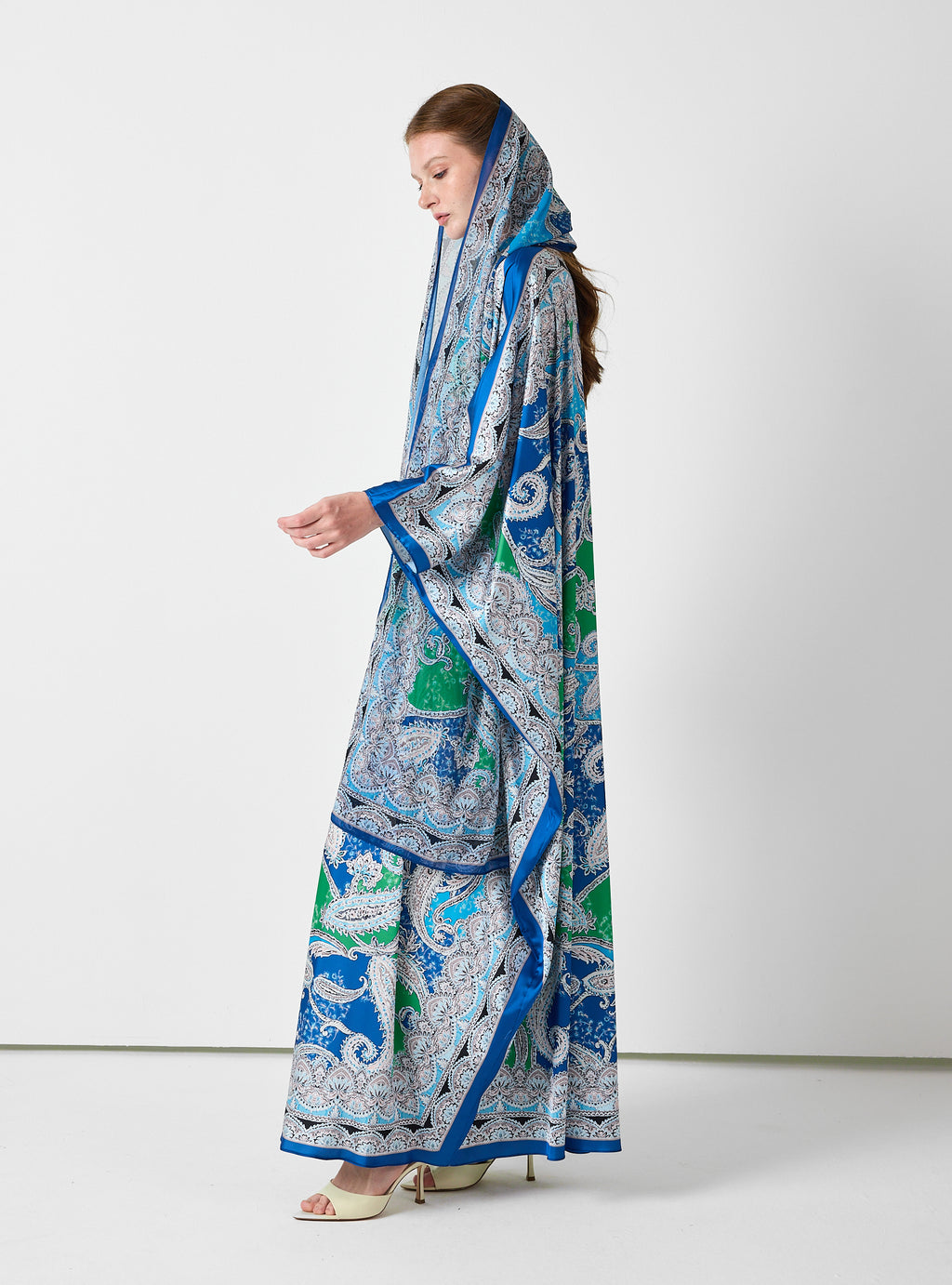 Multi Colour Printed Kaftan with Scarf Set - Store WF
