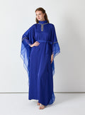 Royal Blue Embellished Kaftan - Store WF