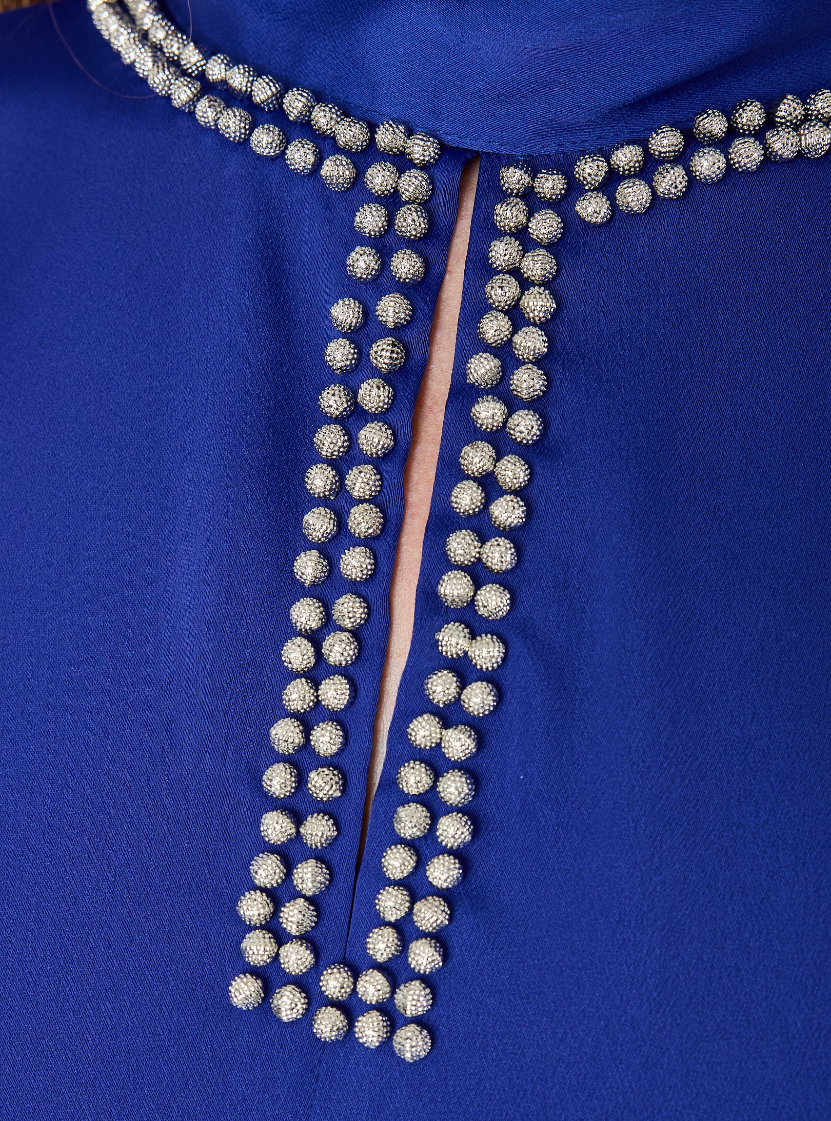 Royal Blue Embellished Kaftan - Store WF