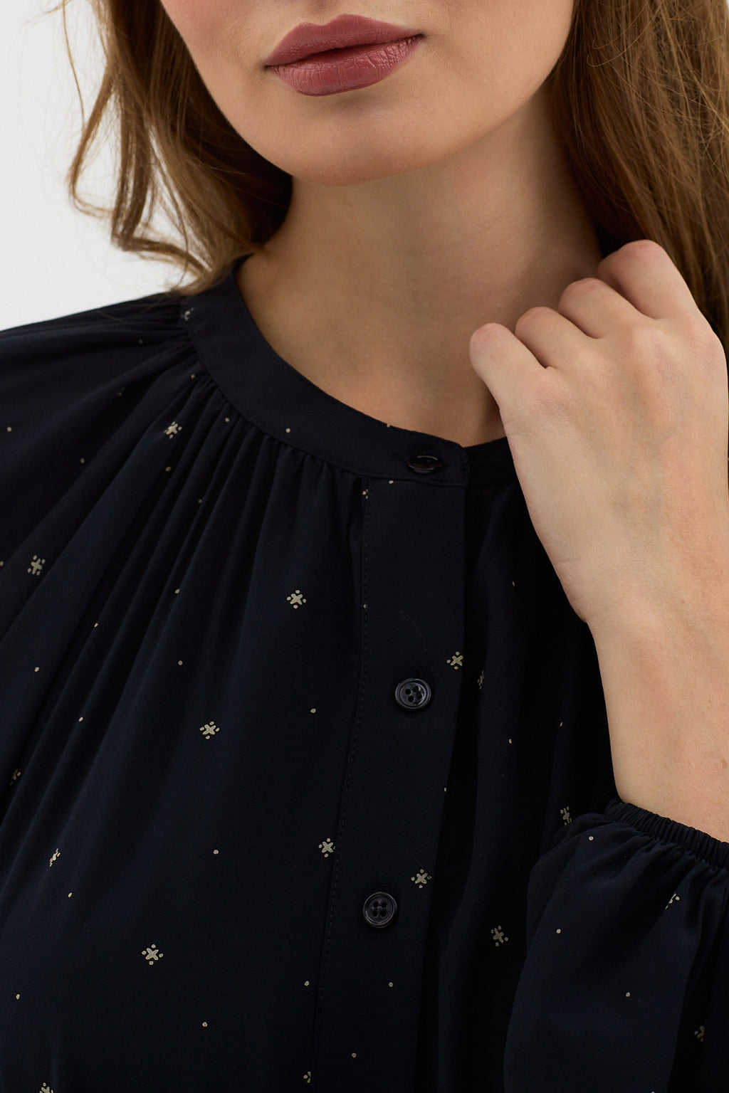 Navy Geometric Print Belted Maxi Dress - Store WF