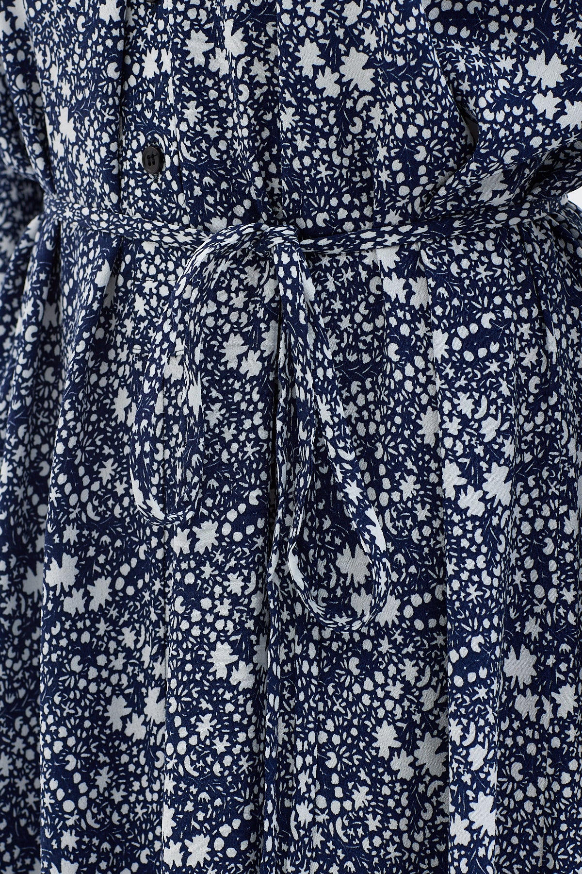 Geometric Print Belted Maxi Dress - Store WF