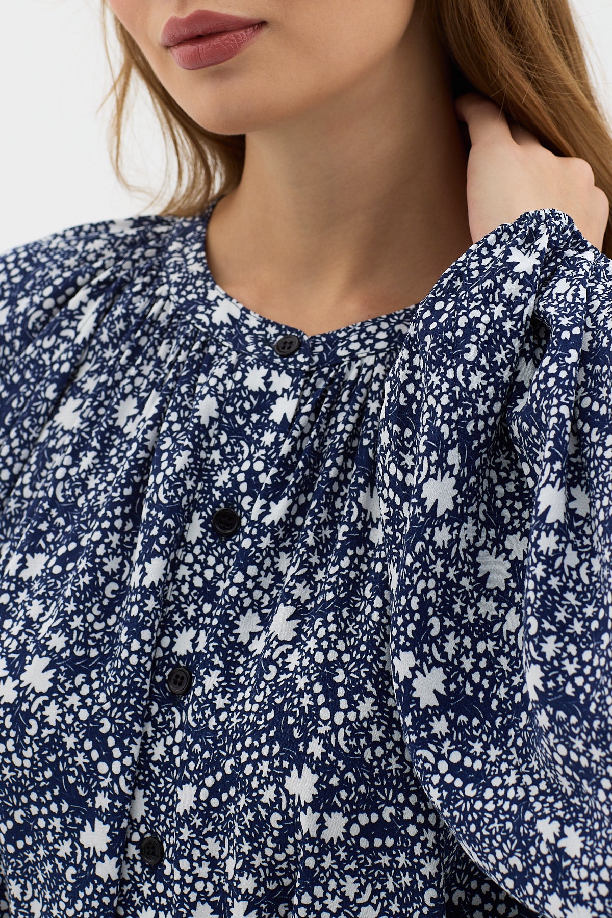 Geometric Print Belted Maxi Dress - Store WF