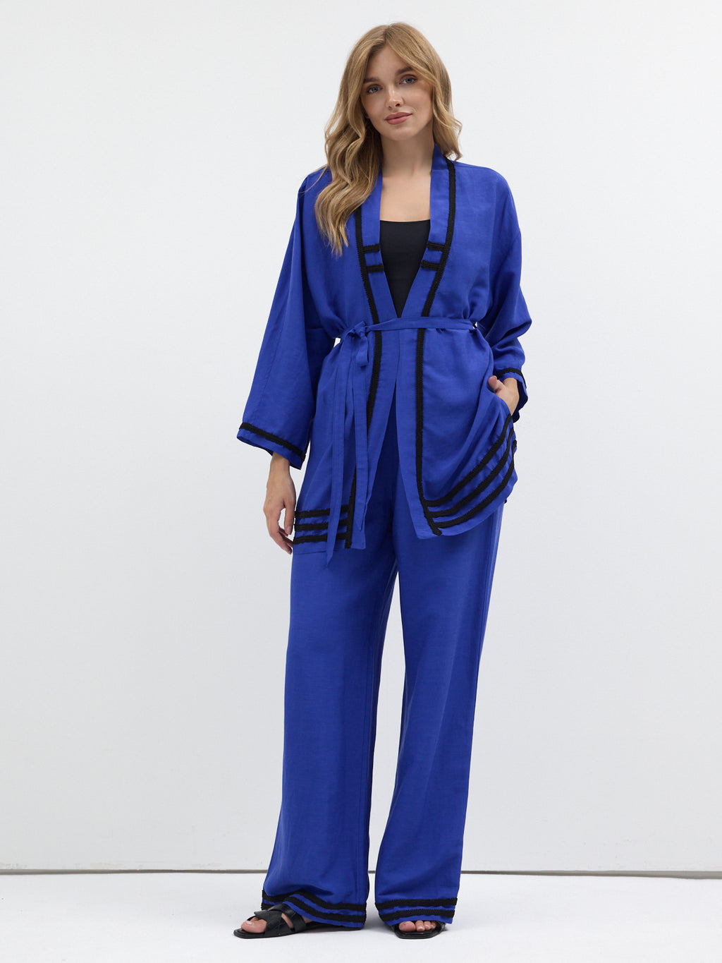 Kimono & Trouser Set Blue