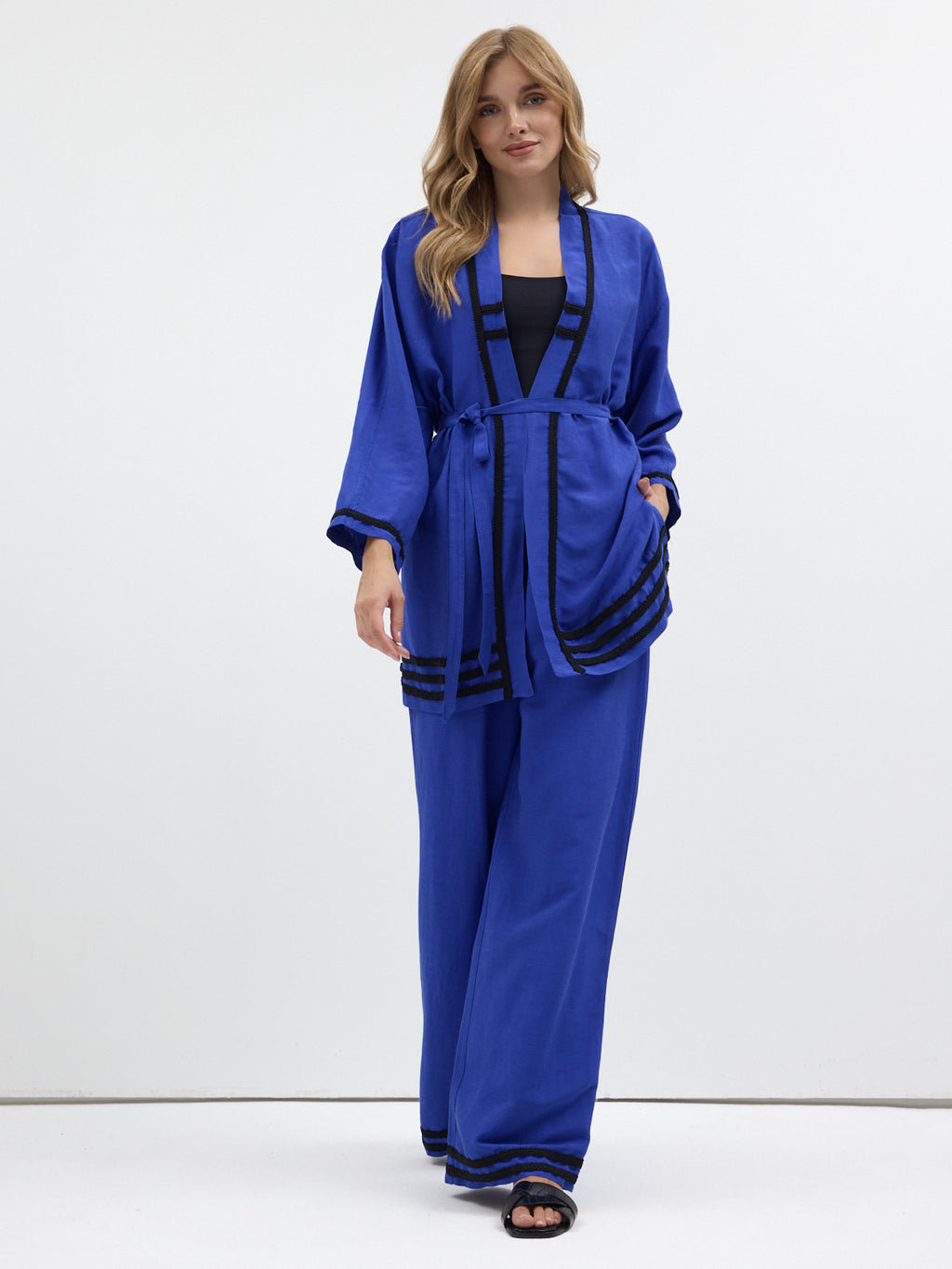 Kimono & Trouser Set Blue