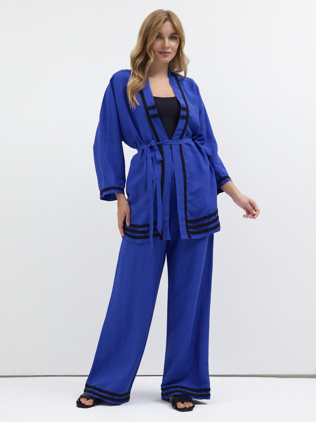 Kimono & Trouser Set Blue