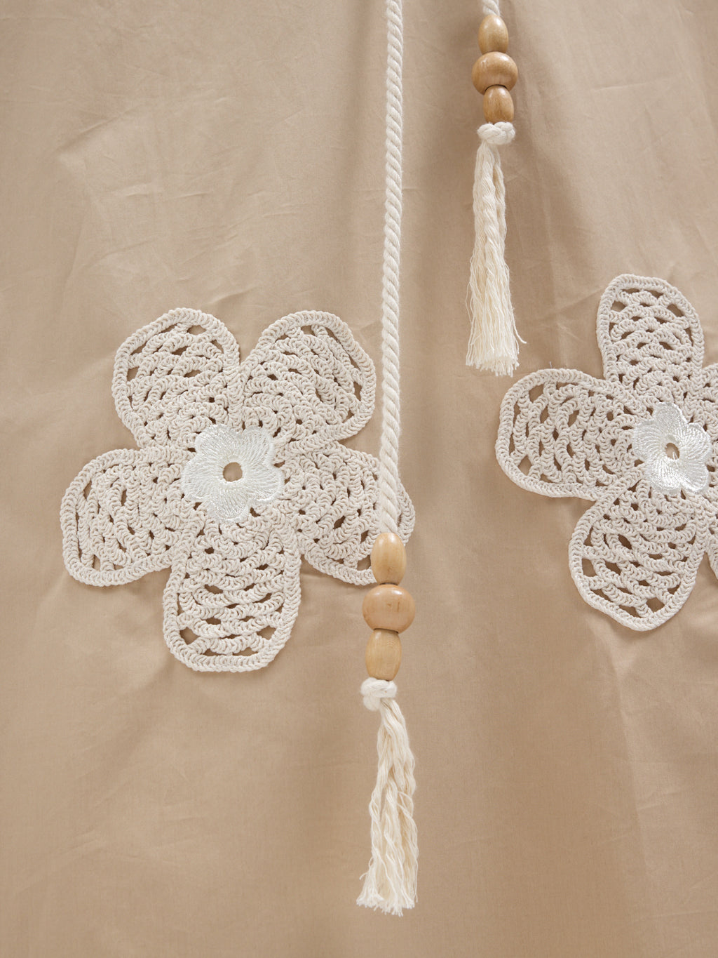 100% Cotton Poplin Dress with Embroidery Detailed