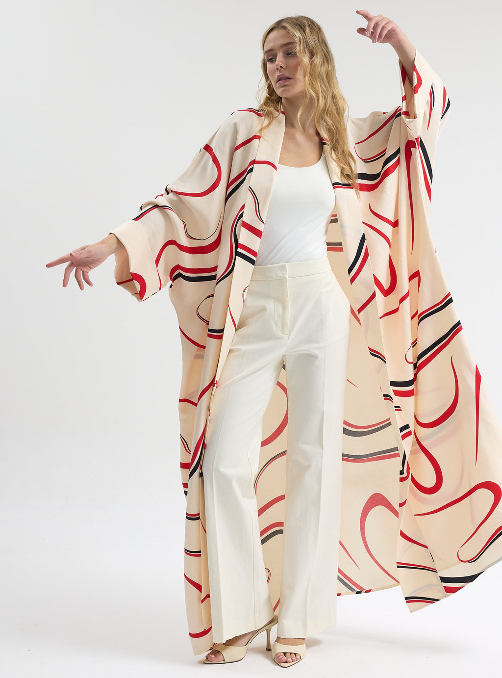 Abstract Wave Print Abaya - Store WF