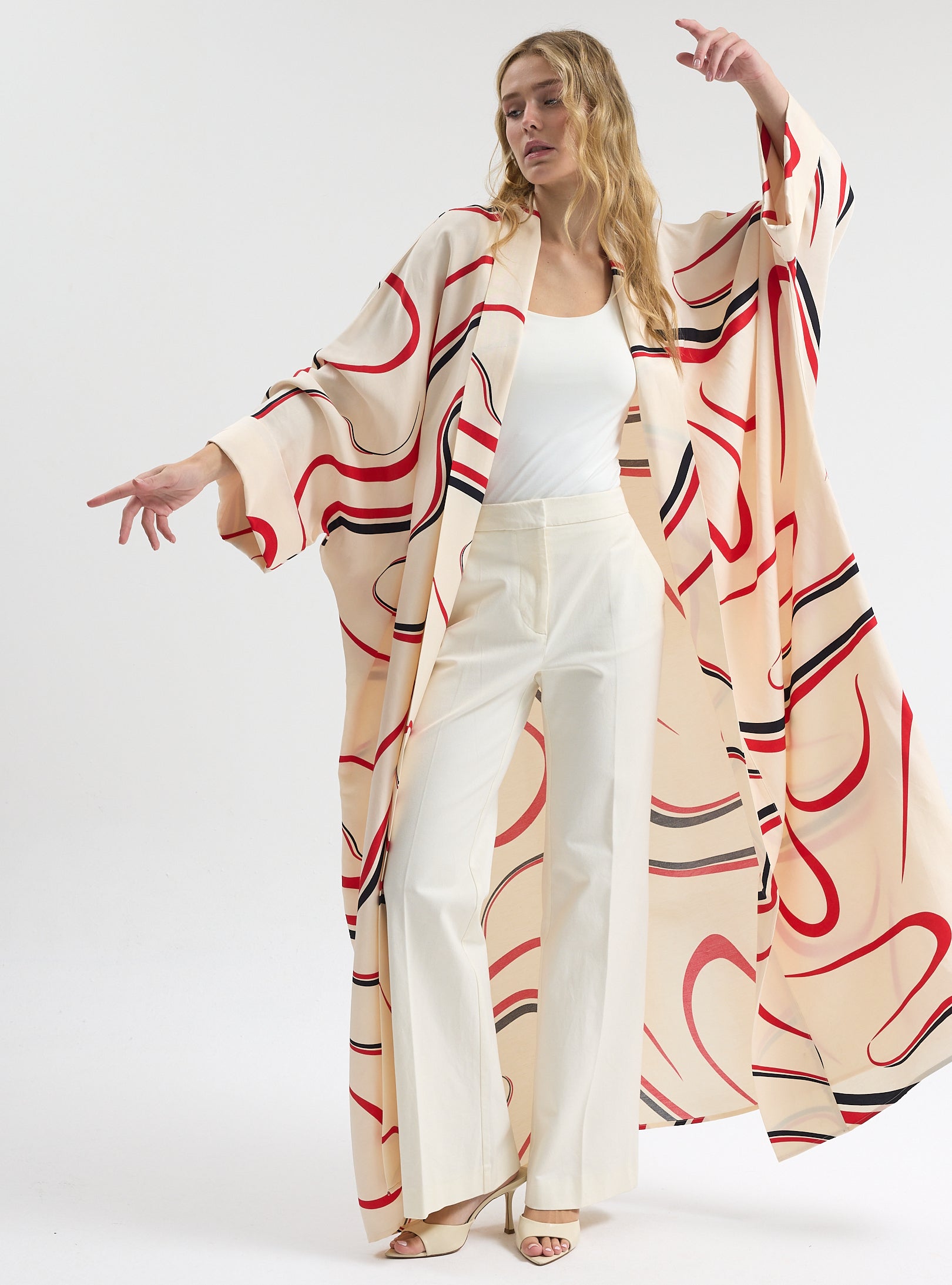 Abstract Wave Print Abaya - Store WF