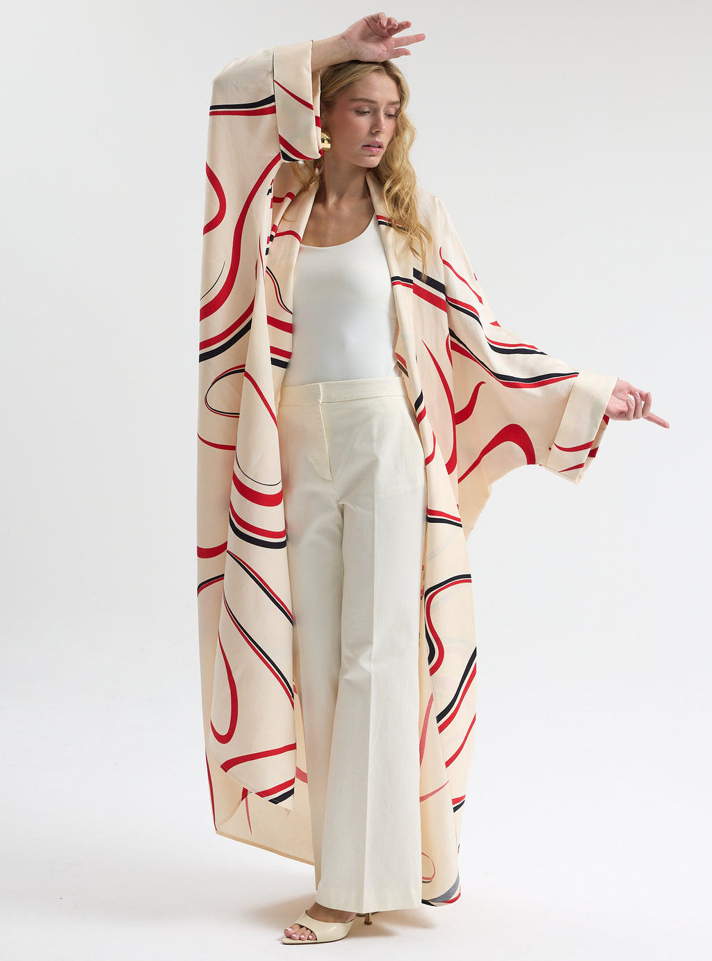 Abstract Wave Print Abaya - Store WF