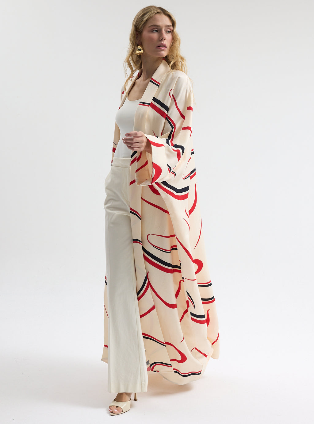 Abstract Wave Print Abaya - Store WF