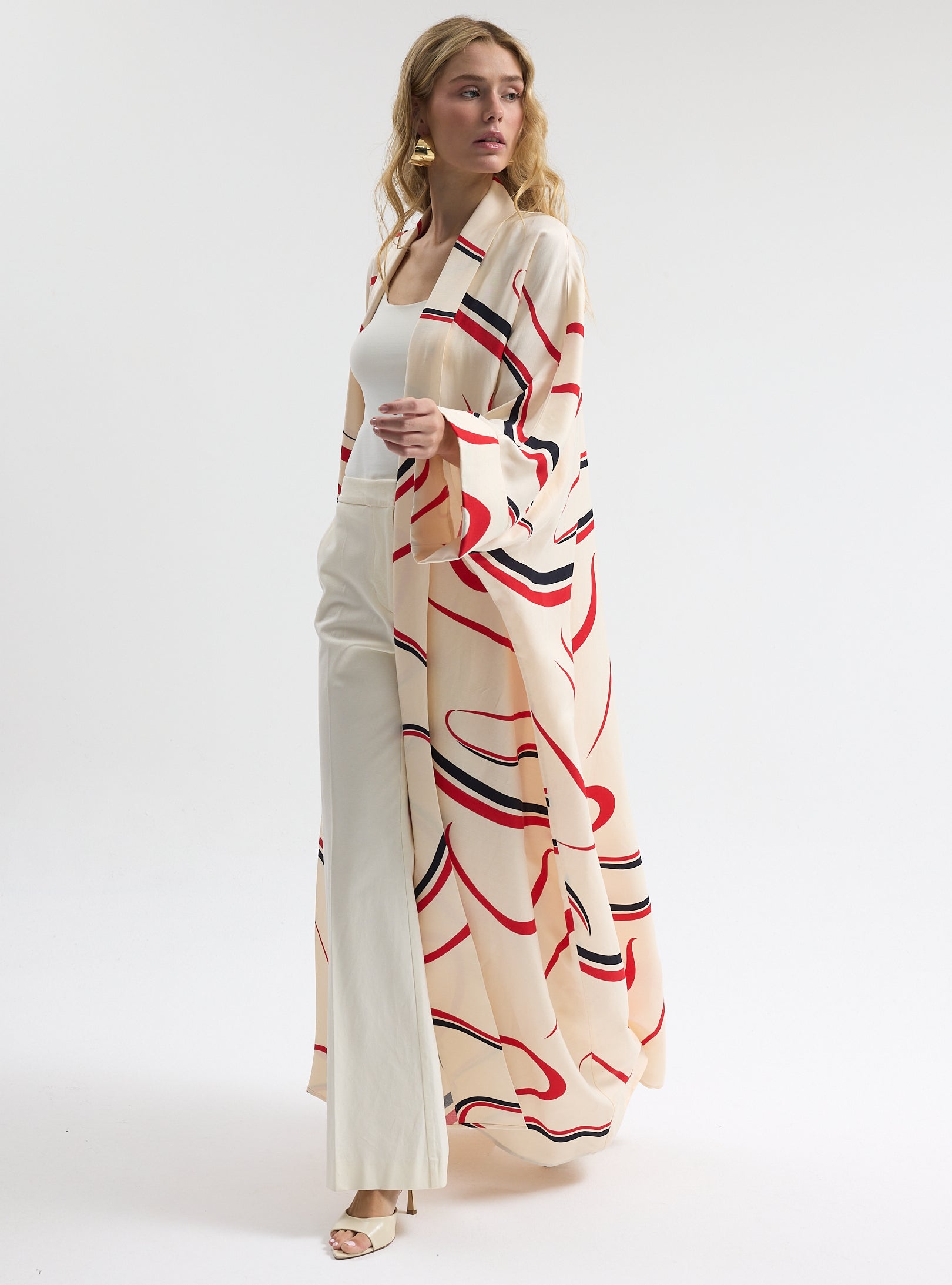 Abstract Wave Print Abaya - Store WF