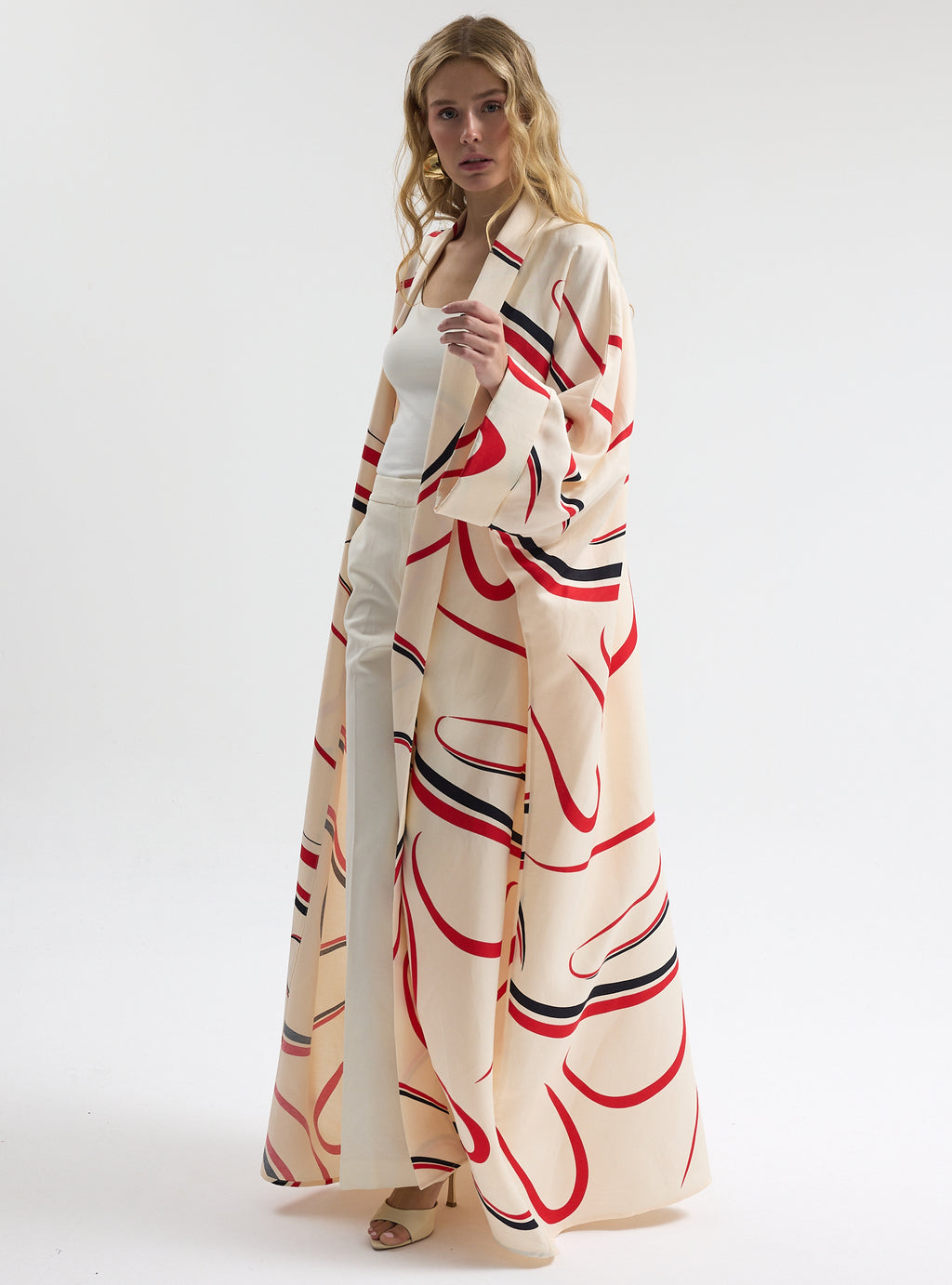 Abstract Wave Print Abaya - Store WF