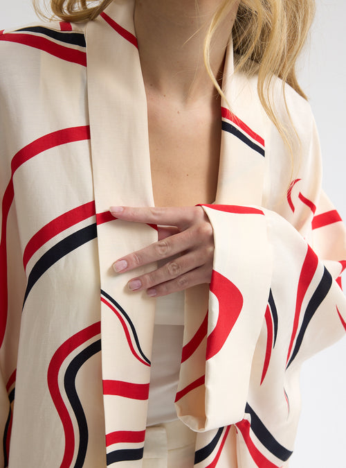 Abstract Wave Print Abaya - Store WF