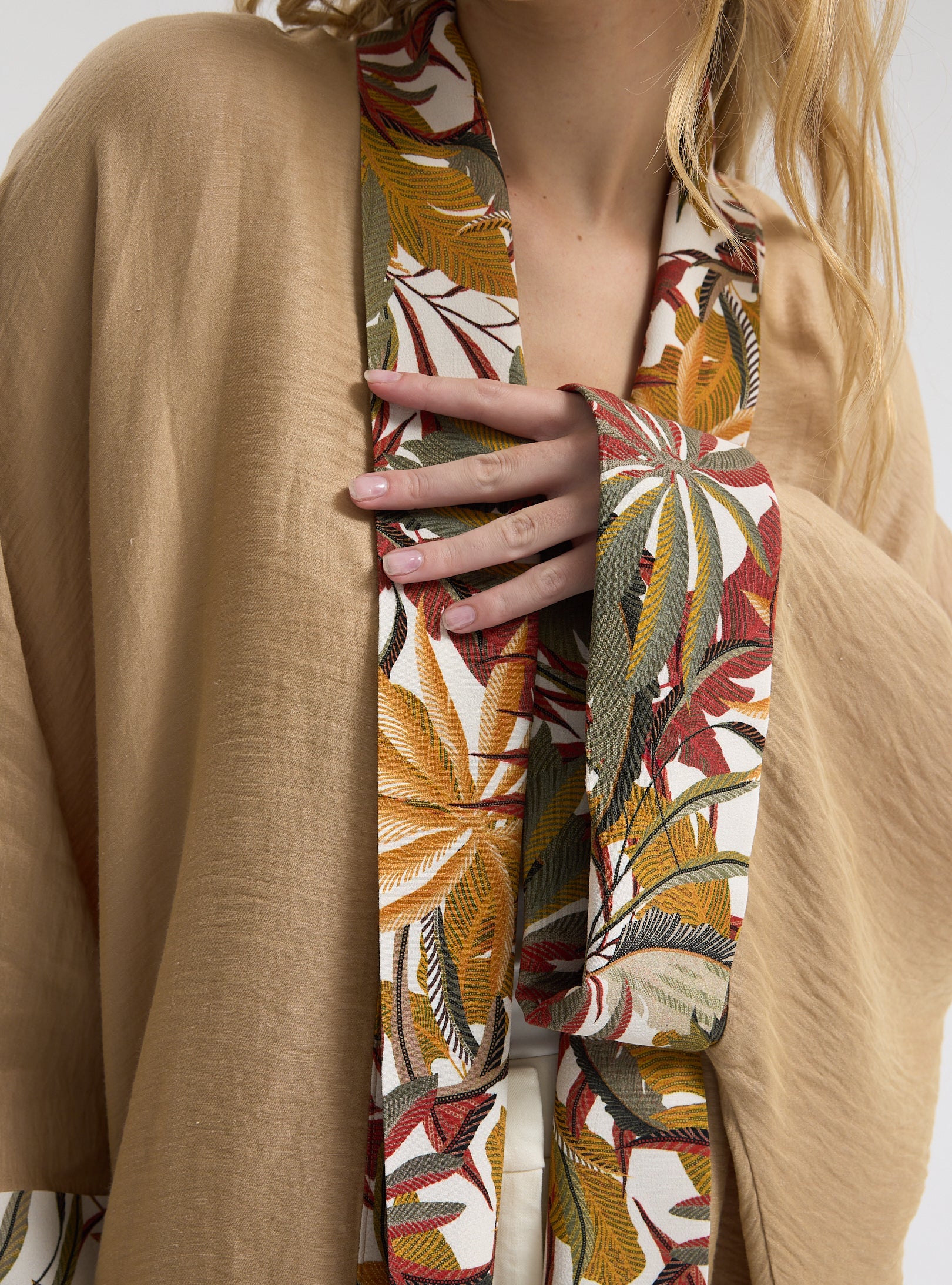 Linen Beige Abaya - Store WF