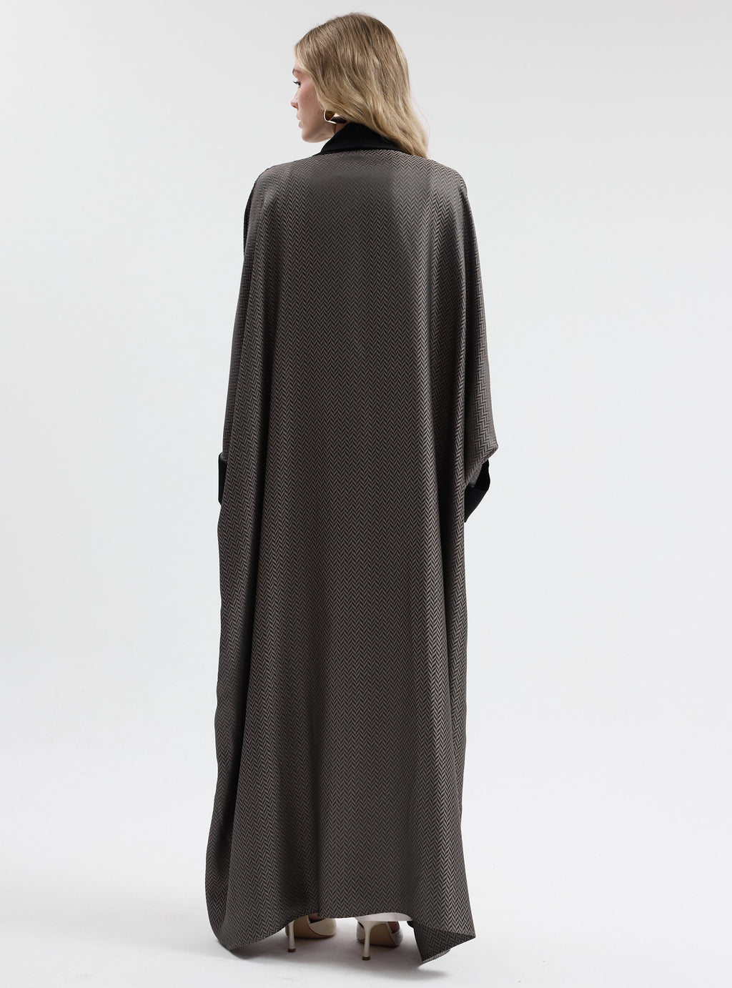 Modern Green ZigZag Print Abaya - Store WF