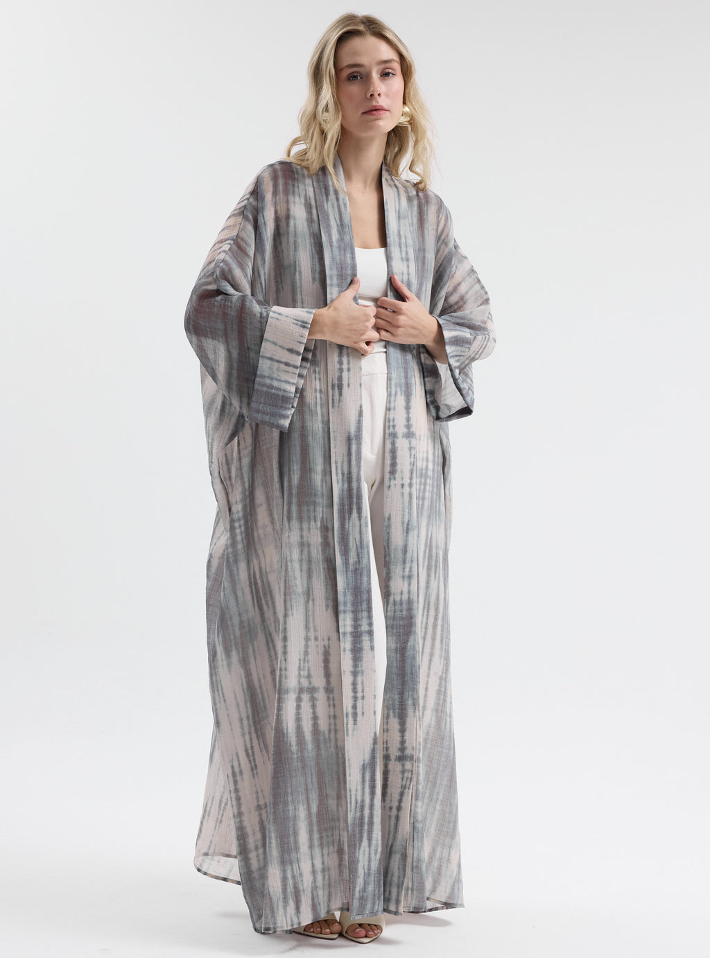 Abstract Ikat / Tie-Dye Effect Abaya - Store WF