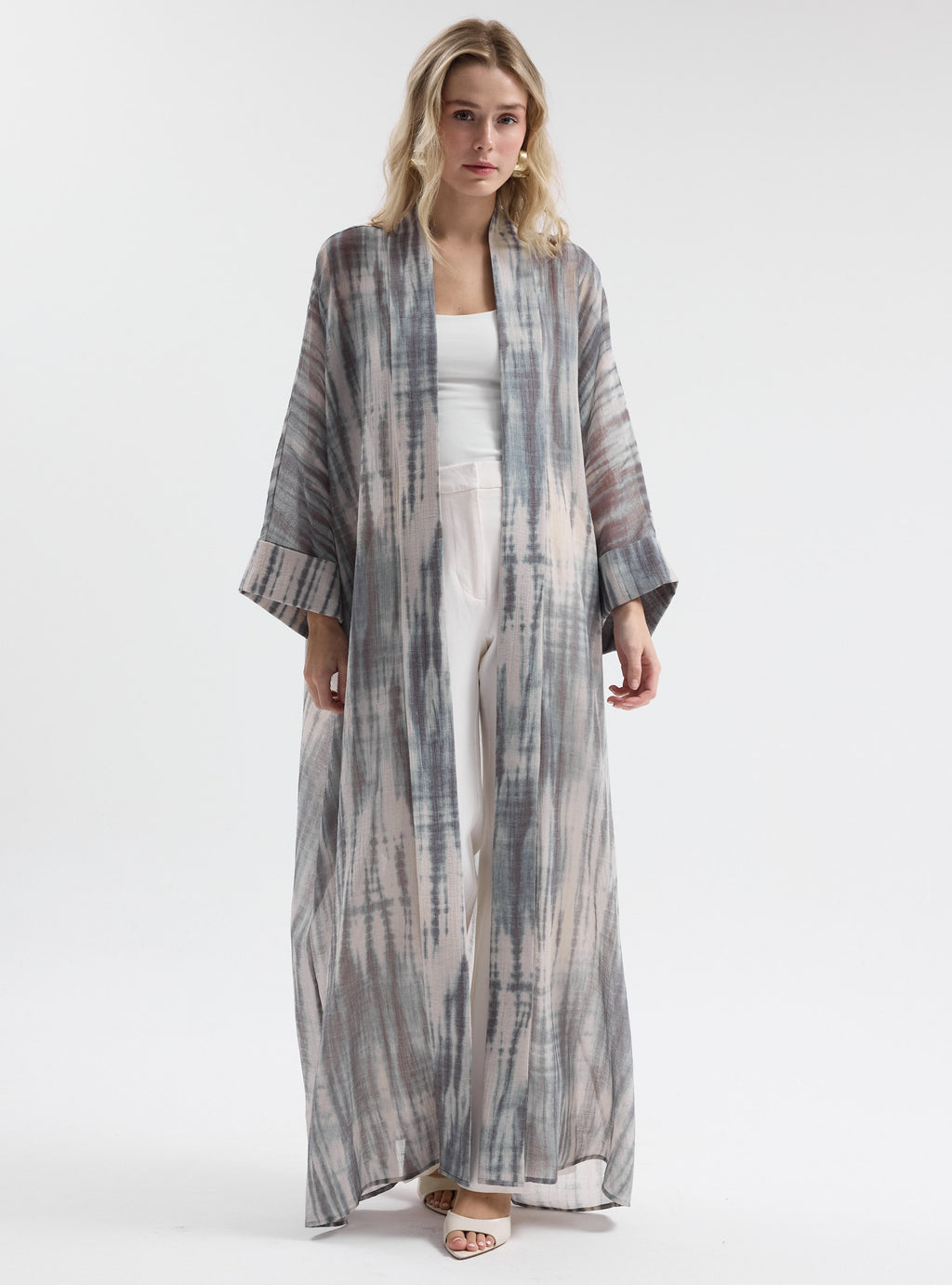 Abstract Ikat / Tie-Dye Effect Abaya - Store WF