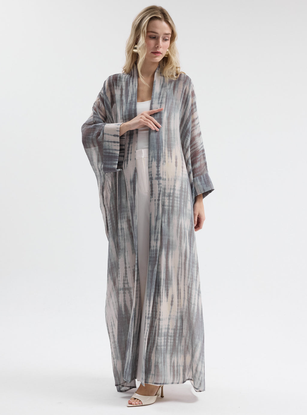 Abstract Ikat / Tie-Dye Effect Abaya - Store WF