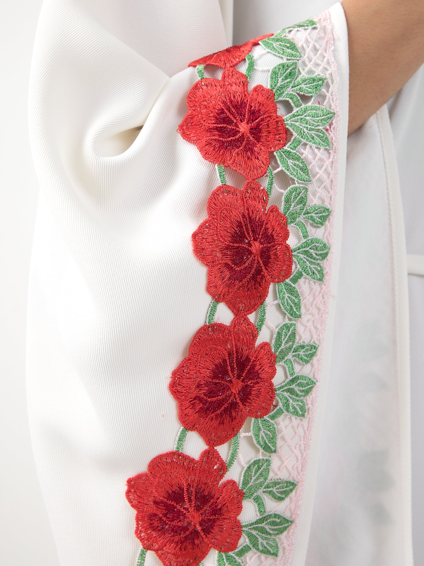 Rosé Bloom Embroidered Kaftan Dress - Store WF
