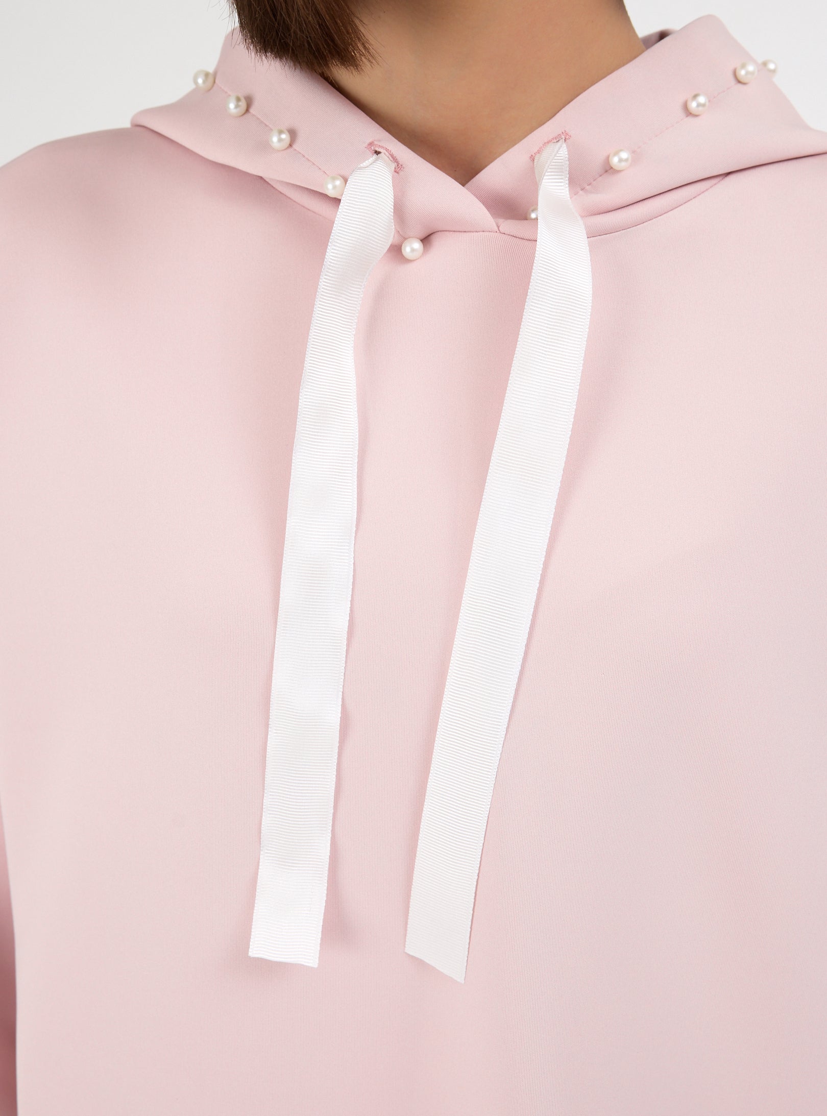 Powder Pink pearl detailed Scuba Tracksuit Set - Store WF