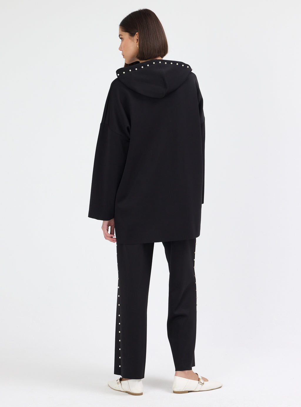 Black Pearl detailed Scuba Tracksuit Set - Store WF