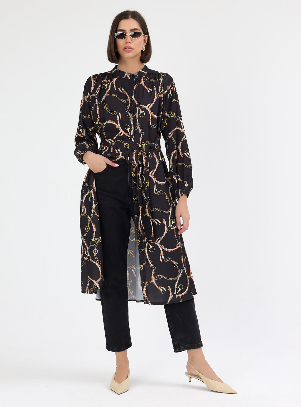 Chain print Shirt Tunic - Store WF