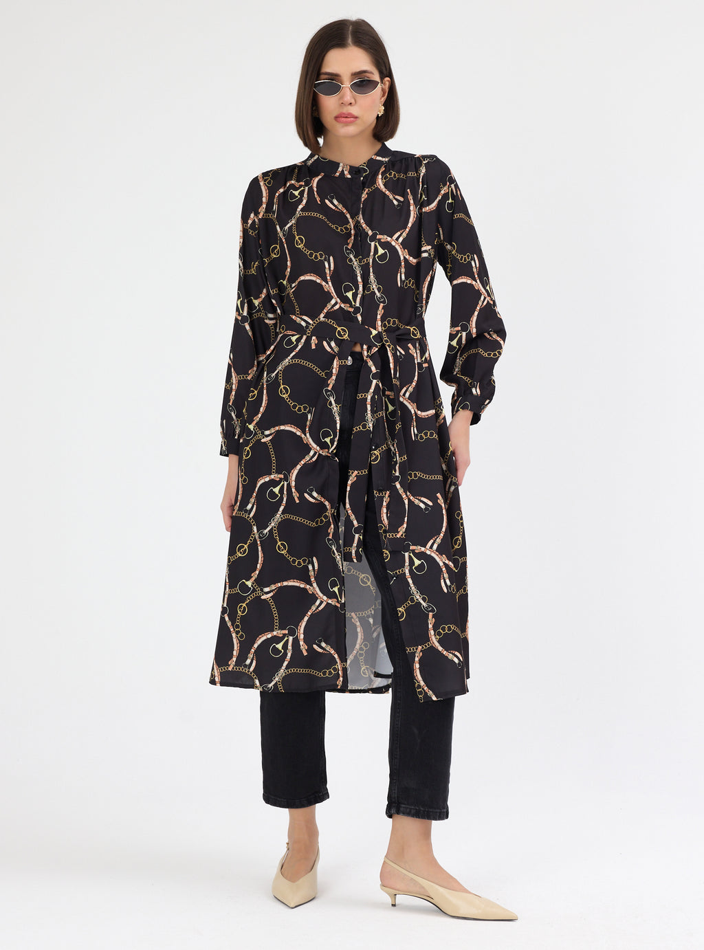 Chain print Shirt Tunic - Store WF