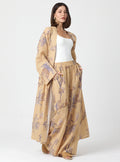 Yellow Print Kimono & Trouser Set - Store WF