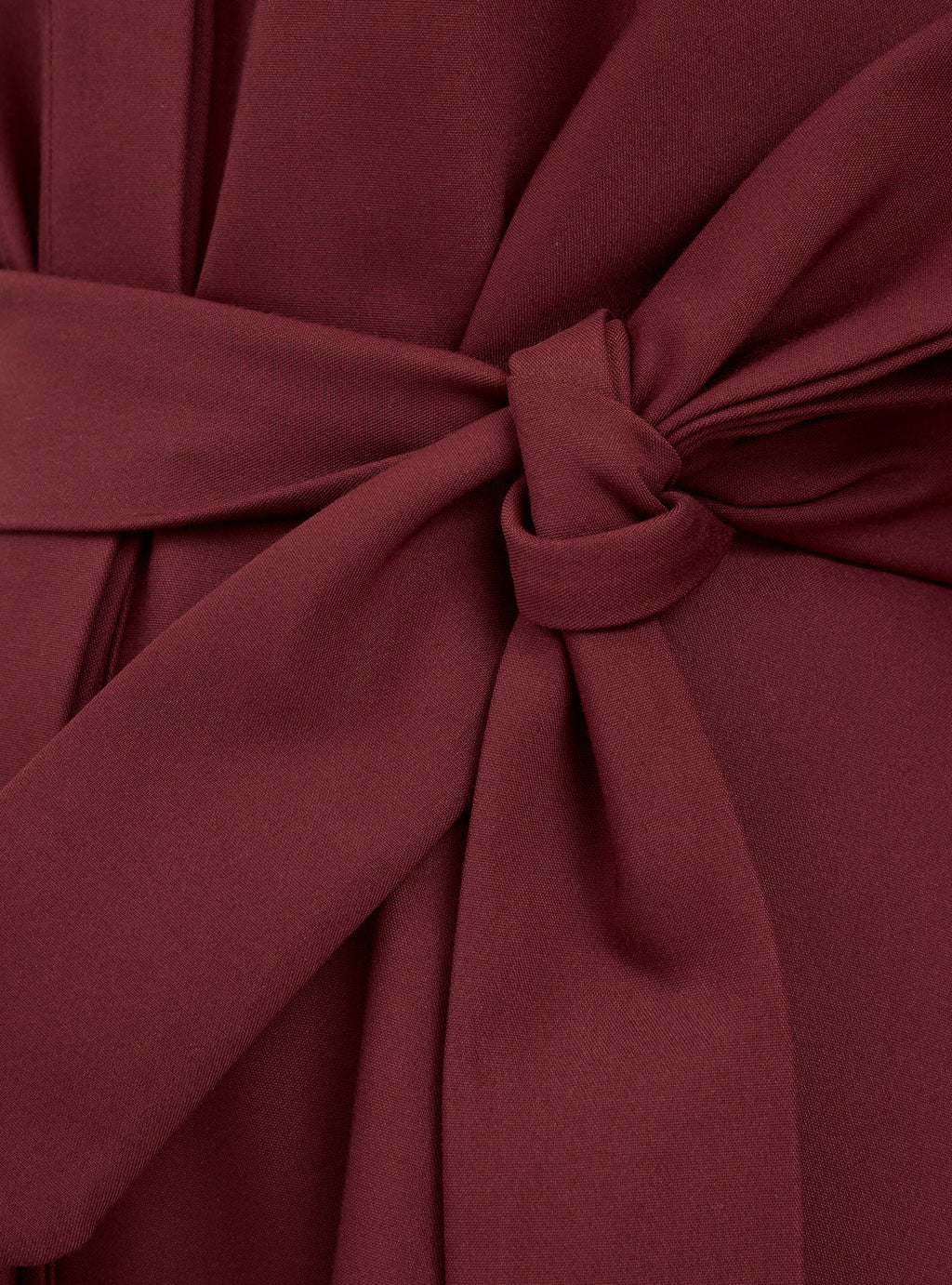Burgundy Color Block Belted Maxi Dress