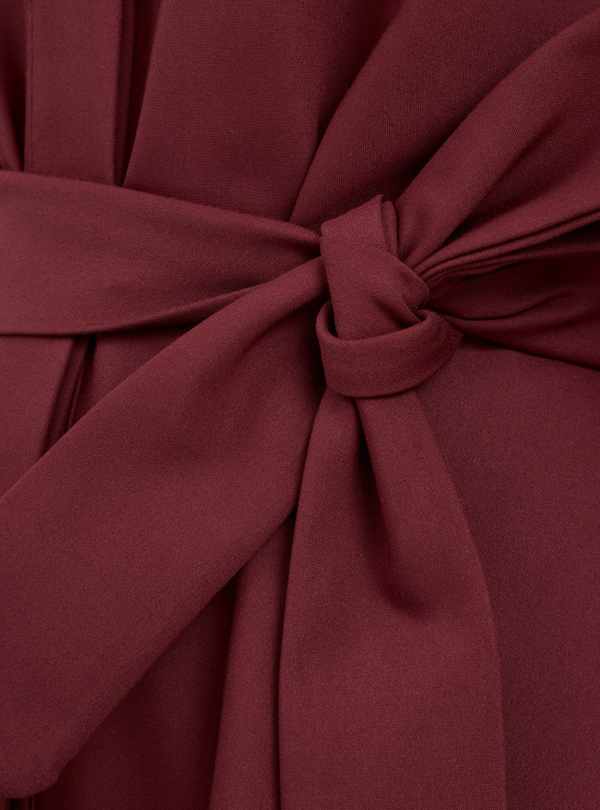 Burgundy Color Block Belted Maxi Dress