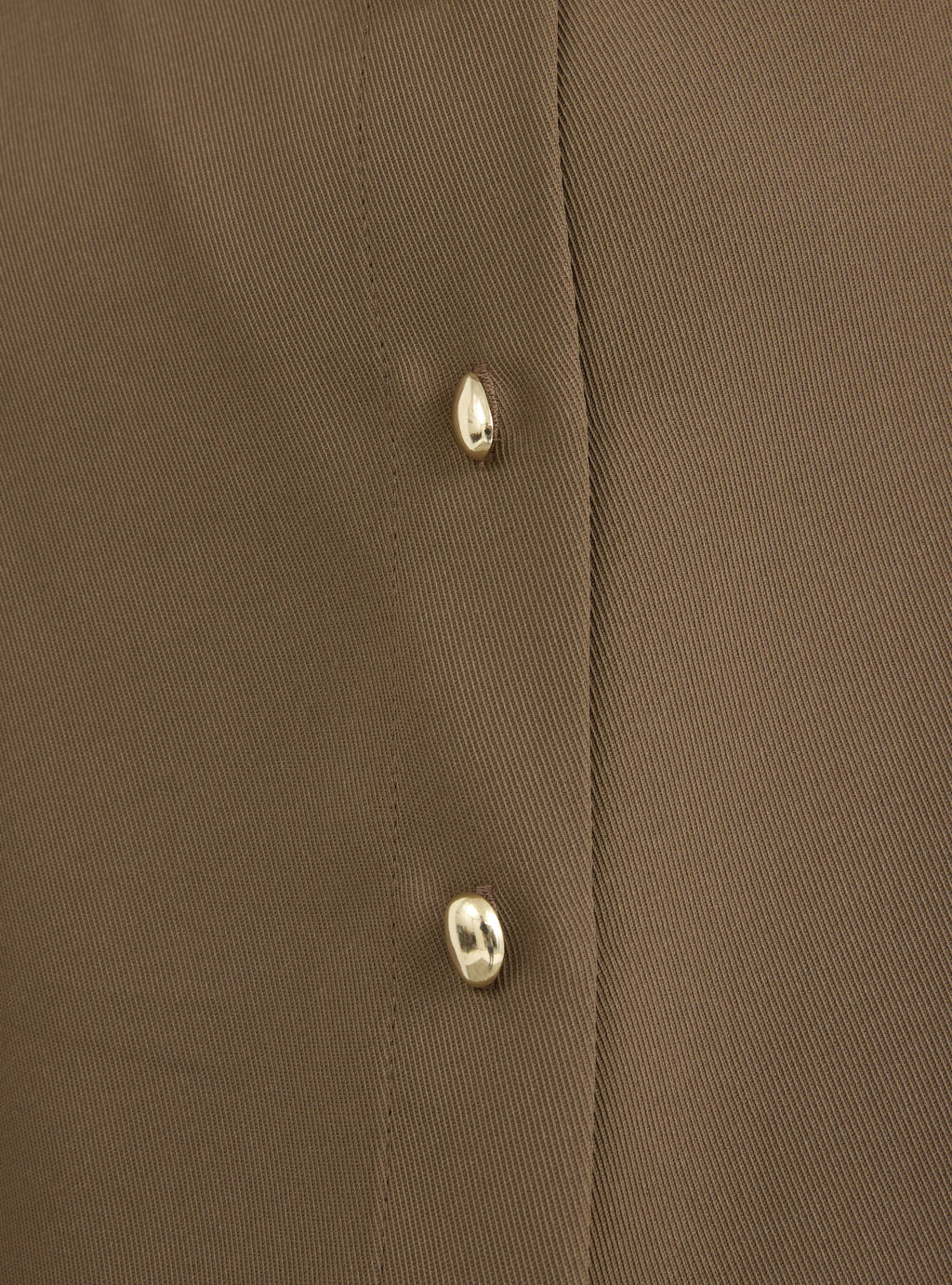 Brown Pleated Wide-Leg Trouser Shirt -Set
