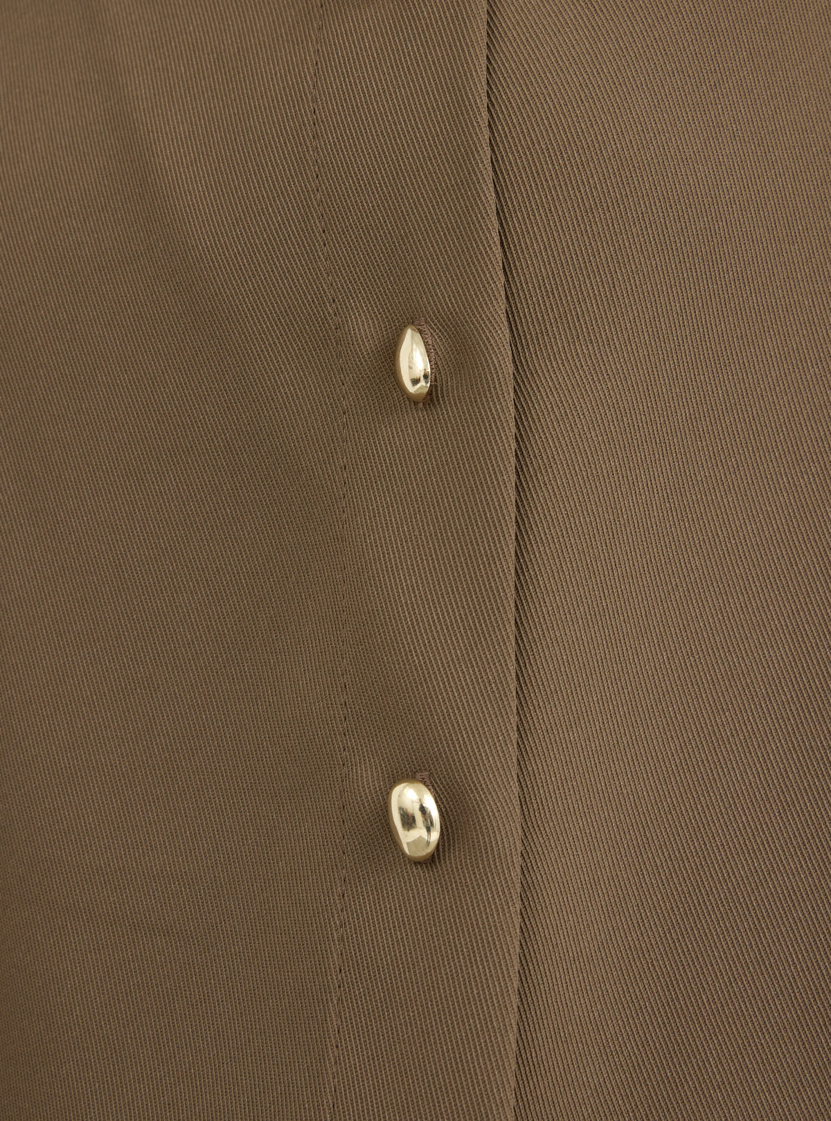 Brown Pleated Wide-Leg Trouser Shirt -Set