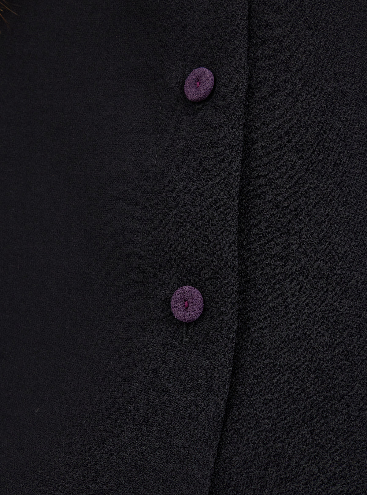 Black-Purple Shirt & Wide-Leg Trousers Set