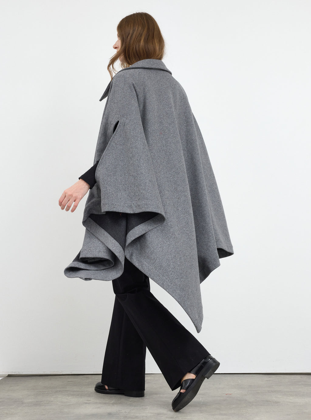Gray Wool Cape Jacket - Store WF