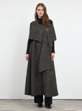 Wool Gilet With Scarf and Brosch Set