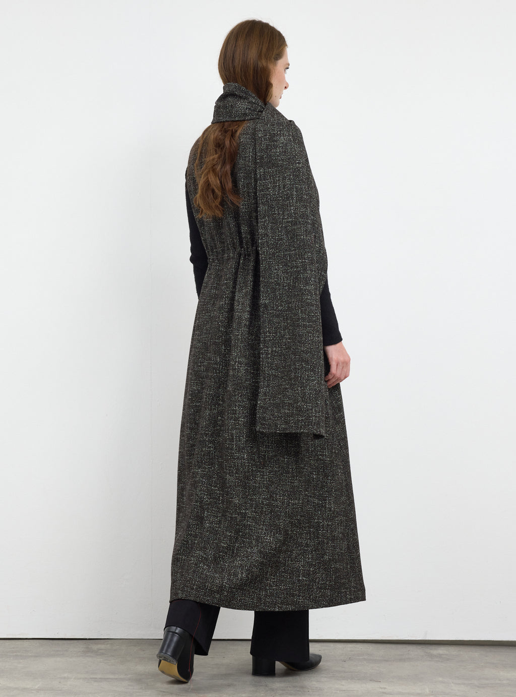 Wool Gilet With Scarf and Brosch Set