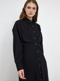 Black Crystal Button Convertible Dress