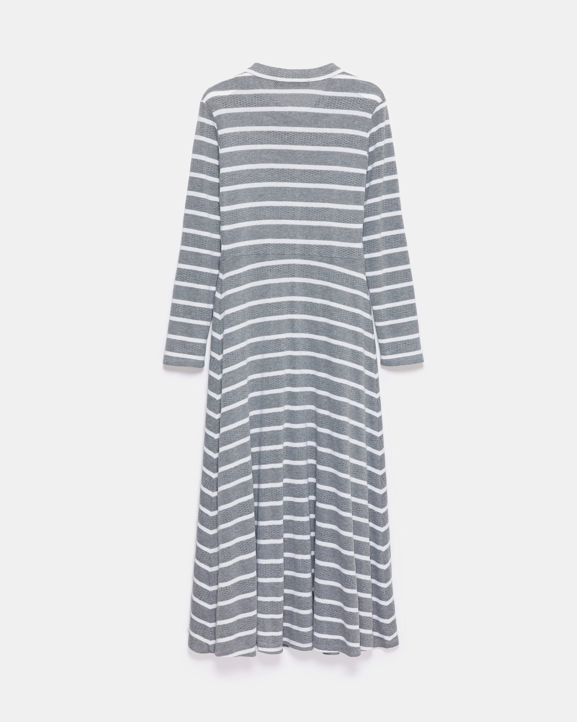 Gray Stripe All-Season Ribbed Knit Dress - Store WF