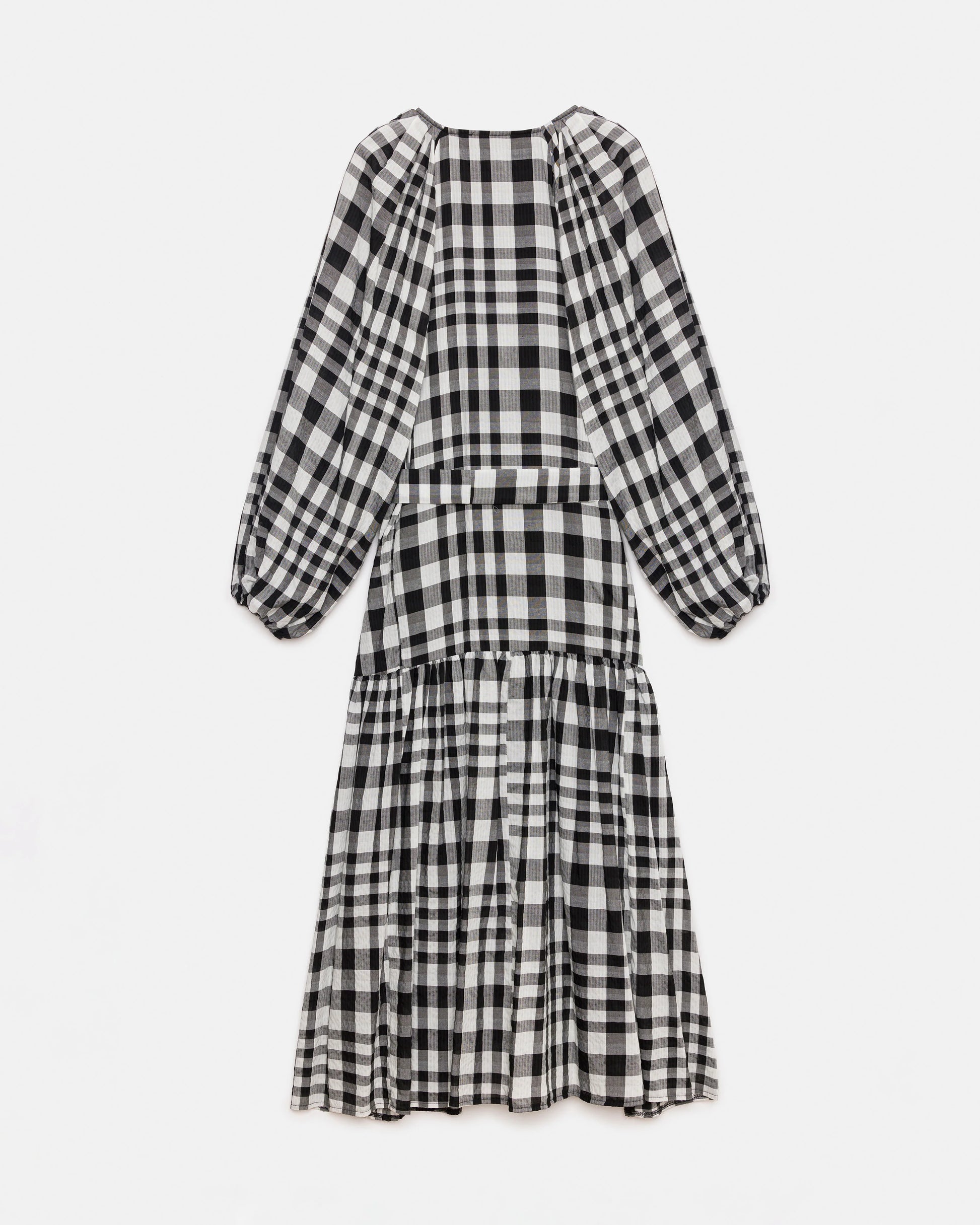 Black & White Checkered Cotton Dress - Store WF