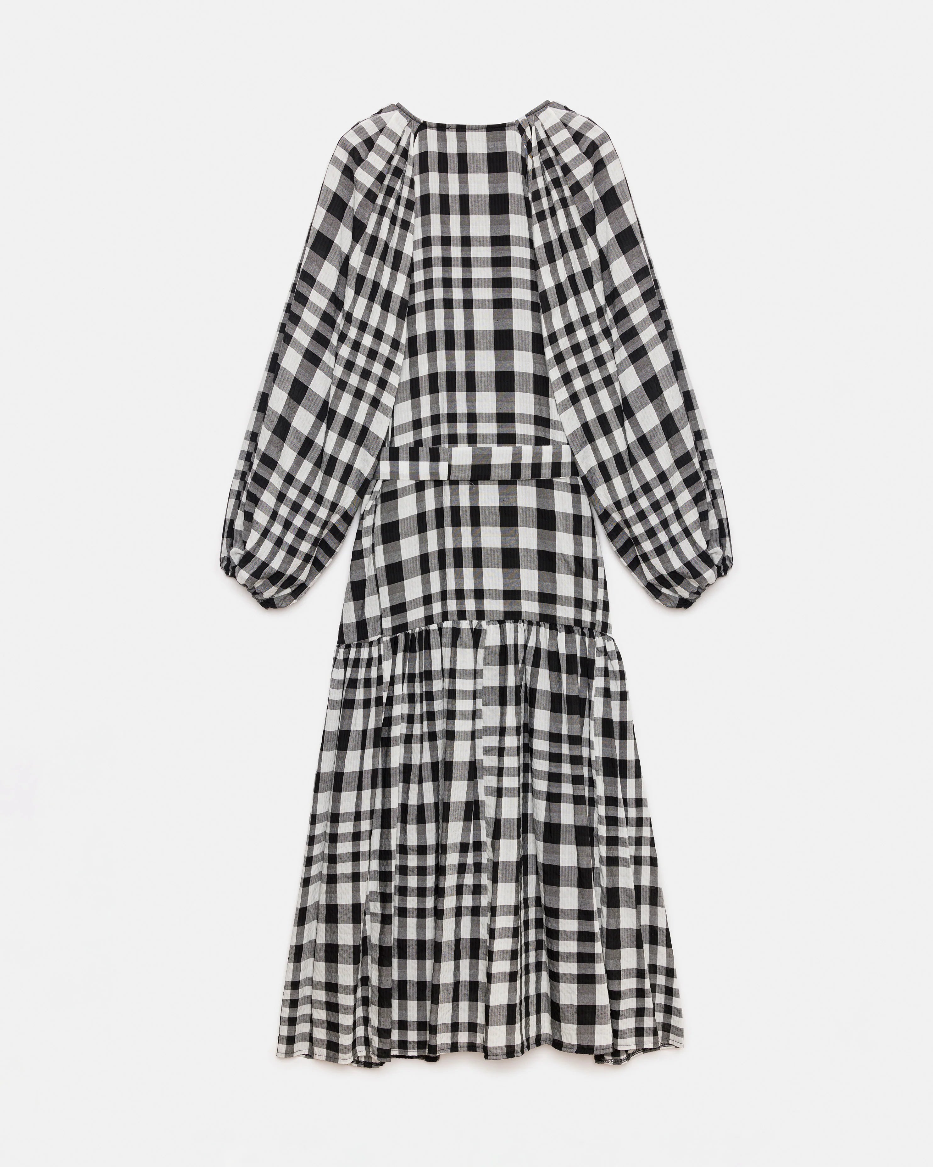 Black & White Checkered Cotton Dress - Store WF