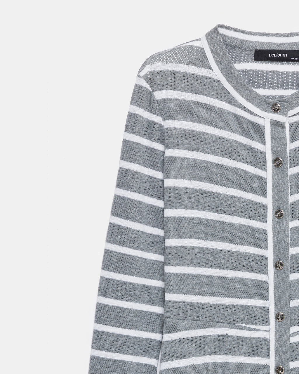 Gray Stripe All-Season Ribbed Knit Dress - Store WF