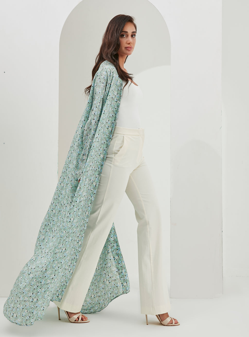 Nane Baskılı Abaya Kaftan