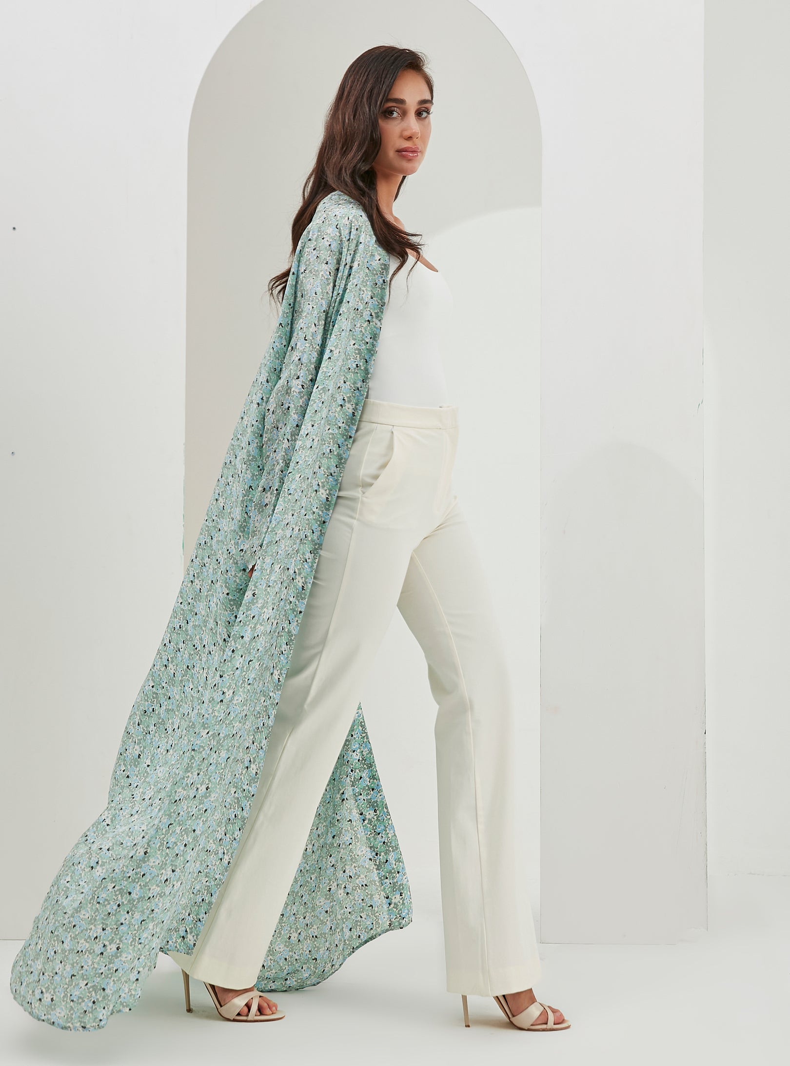 Nane Baskılı Abaya Kaftan