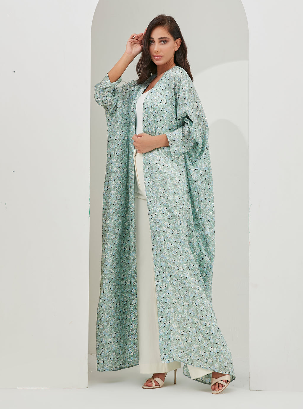Nane Baskılı Abaya Kaftan