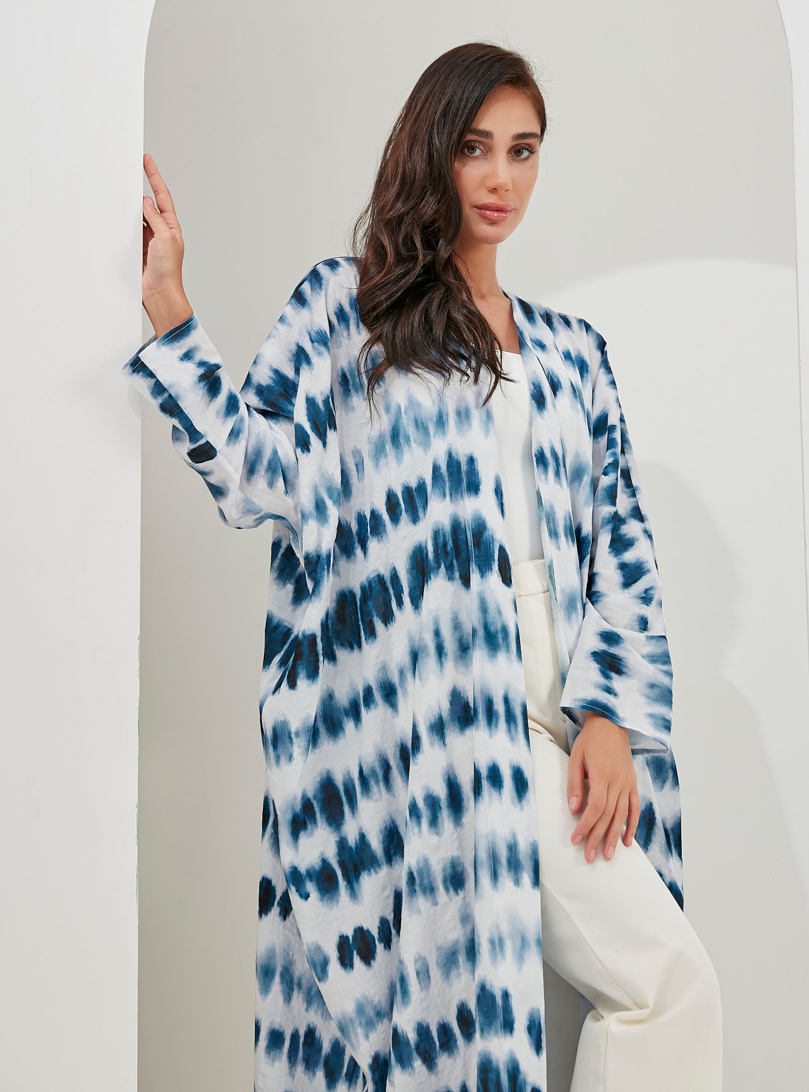 Tie Dye Viscose Abaya Kaftan - Store WF