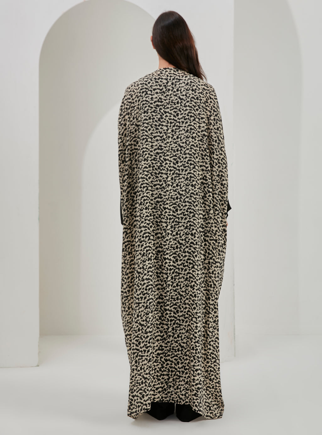 Black Leopard Abaya Kaftan - Store WF