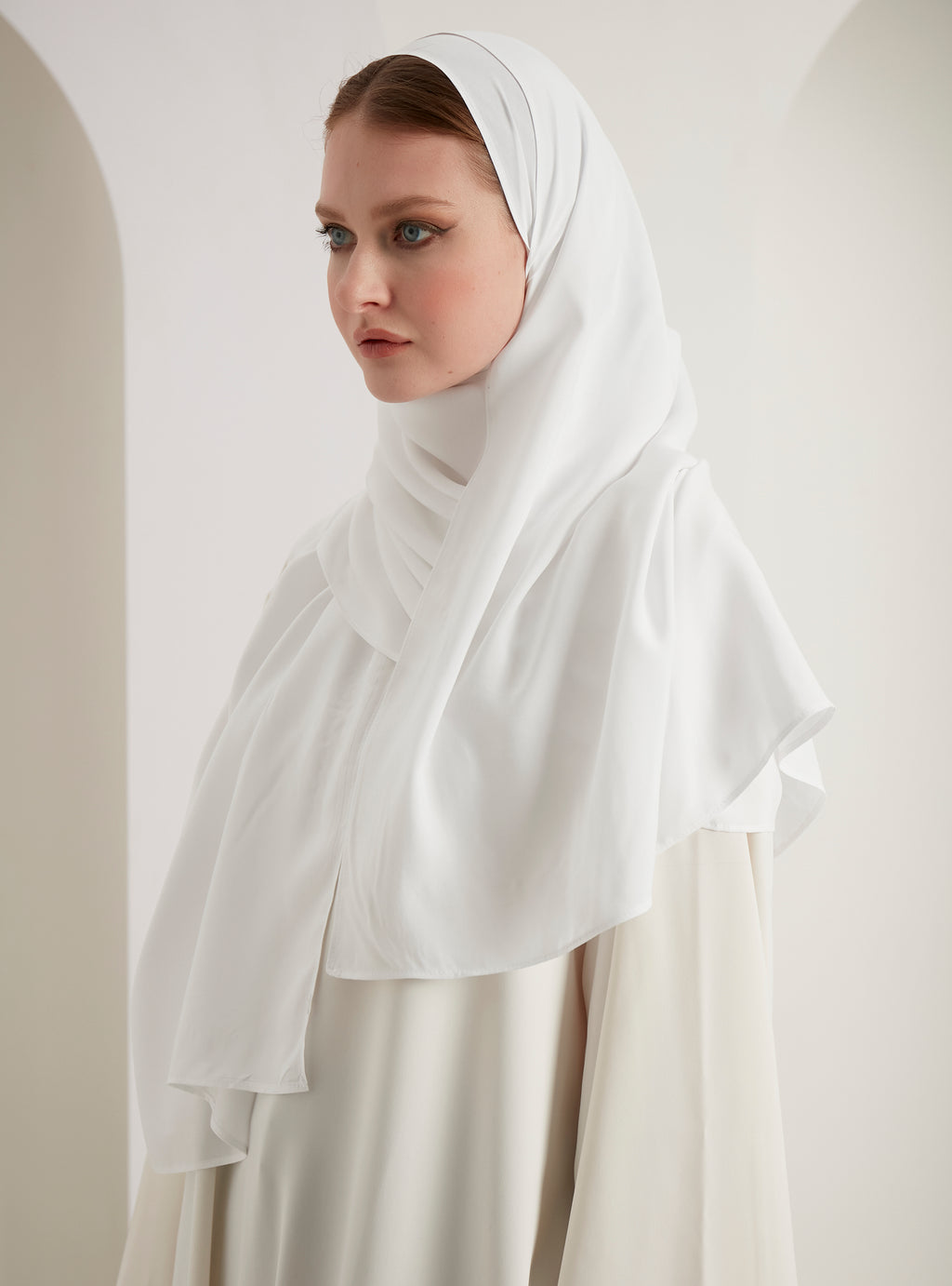 Viscose White Scarves Hijab - Store WF