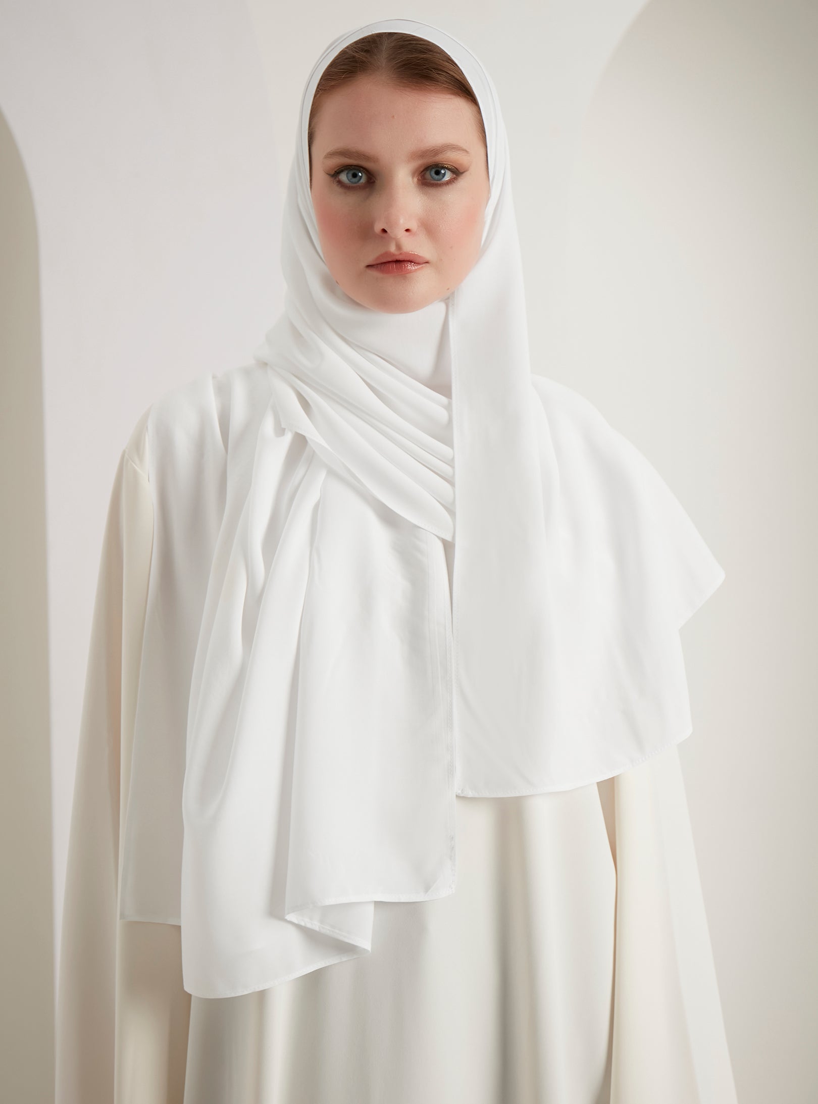 Viscose White Scarves Hijab - Store WF