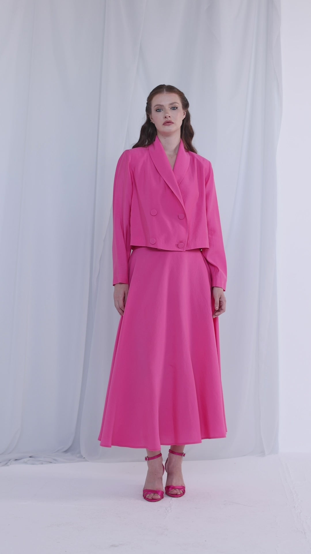 Pembe Ceket ve Etek Takımı