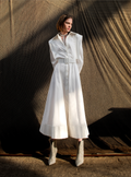 White Belted Maxi Dress - Store WF